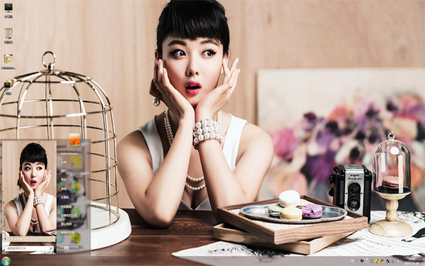 韩国复古美女金有贞Win10主题