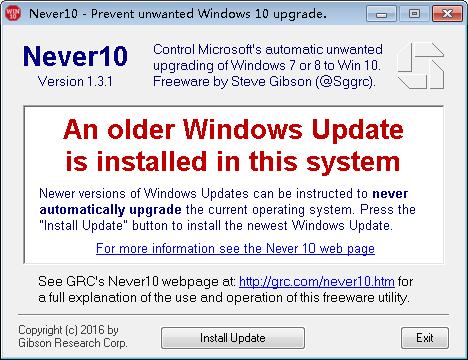 Never10(��ֹwin10��������) V1.3.1 ��ɫ��