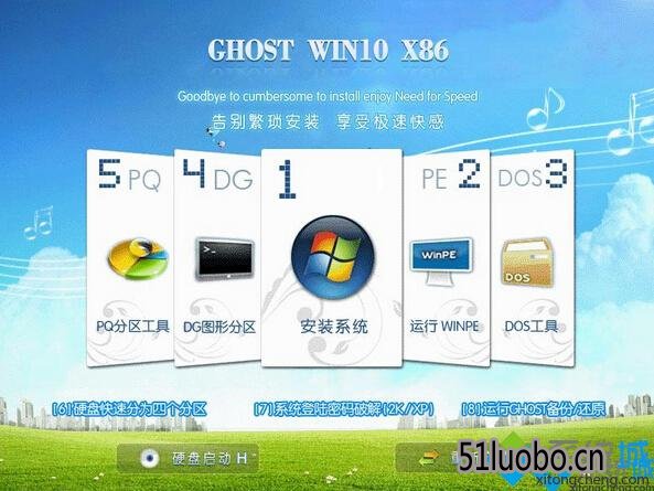 ghost win10 x8632λٷȫ