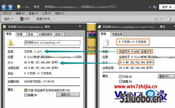 Win7对文件进行分卷压缩的方法
