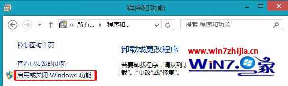 启用或关闭windows功能